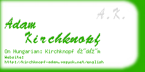 adam kirchknopf business card